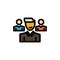 Team, User, Manager, Squad  Flat Color Icon. Vector icon banner Template