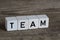 Team, written in cubes