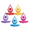 Team of yoga people logo