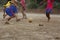 teams of teenage and young boys playing soccer