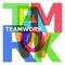 Teamwork - abstract color letters