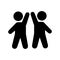 Teamwork businessmen silhouette icon