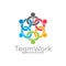 Teamwork chain logo. Business team union concept icon on white background.