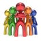 Teamwork characters men crowd leadership businessman