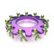 Teamwork cogwheel business process characters, purple gear wheel