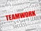 TEAMWORK - collaborative effort of a group to achieve a common goal or to complete a task in the most effective and efficient way