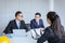 Teamwork Concept,Group of engineer asian people meeting and working communicating while sitting at room office desk