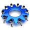 Teamwork gear wheel, cogwheel business process. partnership