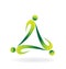 Teamwork green ecology logo vector