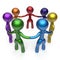 Teamwork human resources social network circle people