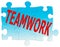 Teamwork Jigsaw Puzzle Effect Illustration