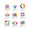 Teamwork logo design vector. organizational logo design