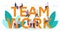 Teamwork motivation concept. Creative business successful team working together, teamwork cooperation lettering concept