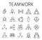 Teamwork related vector icon set.