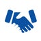 Teamwork and trust illustrations shake hand handshake logo sign vector the design of deal partnership friendship cooperation