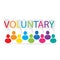 Teamwork voluntary people colorful logo