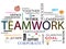 Teamwork word background