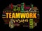 TEAMWORK word cloud collage, business concept