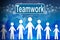 Teamwork in word Human resources