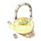 The teapot Chinese glass teapot without a lid is made with watercolors and a liner.