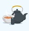 Teapot classic isolated icon