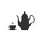 The teapot and cup icon silhouette.