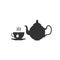 The teapot and cup icon silhouette.