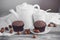 Teapot, cupcakes and different decorations