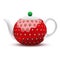 Teapot in the form of a large strawberry. Vector