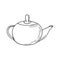 teapot. hand drawn doodle icon. , scandinavian, nordic, minimalism, monochrome. kitchen, cozy home, hygge, cafe, hot