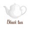 Teapot, handwritten title Black tea