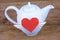 Teapot with hearts. Love tea.