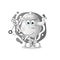 Teapot hypnotizing cartoon. cartoon mascot vector