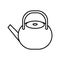Teapot icon. Camping kettle. Kitchen utensils