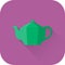 Teapot icon. Vector. Flat design with long shadow.