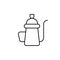 Teapot icon vector. Kettle illustration sign. Tea symbol. Teakettle logo. Hot drink mark.