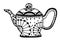 Teapot isolated vector