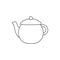 teapot kitchen traditional isolated icon