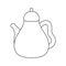 teapot kitchen traditional isolated icon