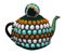 Teapot with knitted cosy