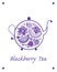 Teapot sketch with fruit and berries tea for your design