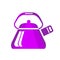 Teapot steel vector icon flat style. Pink kettle on isolated background. Warm comfort in your home. Start of the morning