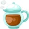 Teapot of tea vector