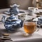 A teapot and teacup set with intricate Chinese porcelain patterns2