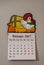 Tear-off calendar, a symbol of the new year rooster,