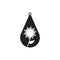 Teardrop earring icon design template vector isolated