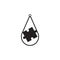 Teardrop earring icon design template vector isolated