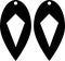 Teardrop Earring jpg image with svg vector cut file for cricut and silhouette