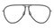 Teardrop Shape Aviator frame glasses fashion accessory illustration. Sunglass front view, Men, women, unisex silhouette