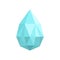 Teardrop shaped diamond icon, flat style.